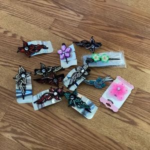 NWT Lot of 12 Large Bling Hair Clips